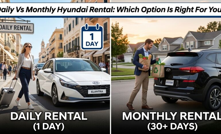 Daily Vs Monthly Hyundai Rental: Which Option Is Right For You